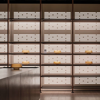 качество  Anodized Aluminium Home Furniture Modular Bookcase Wall System With Led Lights завод