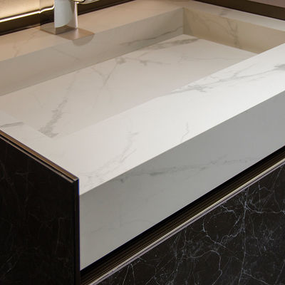 качество  Luxury Bathroom Sink 1500mm Mirror Cabinet Vanity And Basin Combo завод