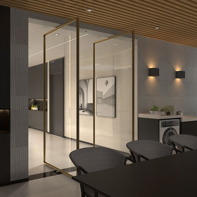 Luxury Aluminum Frame Interior Pivot Doors For House Windproof (Луксовые алюминиевые дверные рамы для дома)