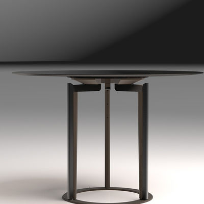 OEM Luxury Living Room Furniture Черные ноги Круглый обеденный стол